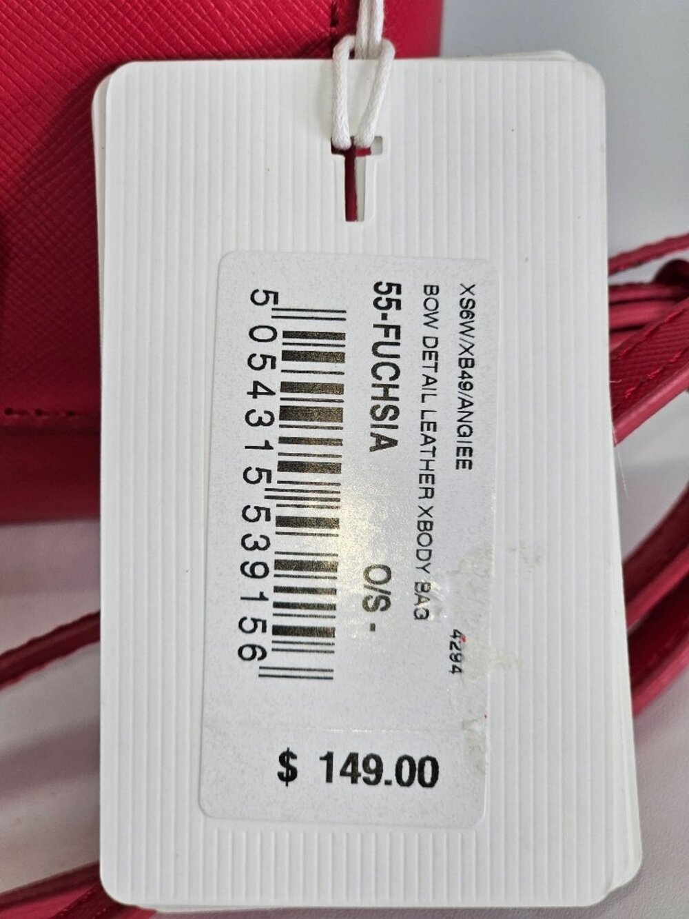 NWT Ted Baker Women's Fuchsia Leather Angiee Bow Detail Shoulder Bag Small 2173 - Picture 7 of 12